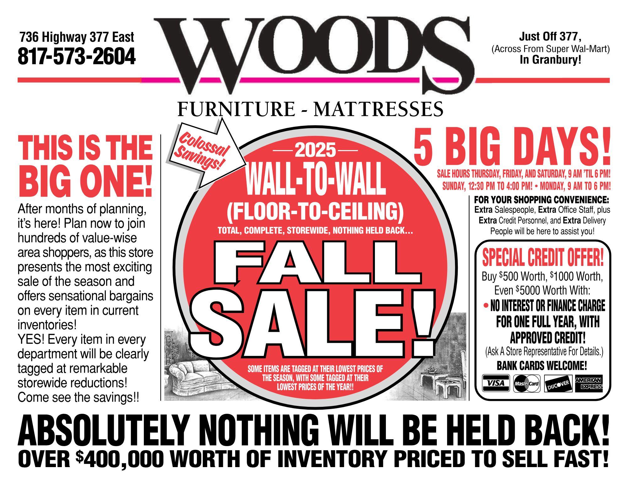 Fall Sale